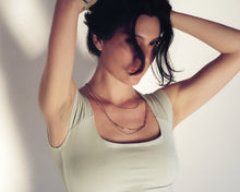 Load image into Gallery viewer, Italian Long Woven Gold Wheat Chain

