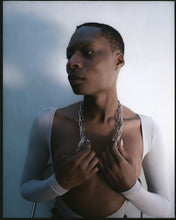 Load image into Gallery viewer, Oxidized Staple Chain with Hook Clasp
