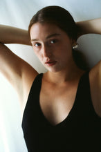 Load image into Gallery viewer, Postmodern Married Metal Earrings with Strung Pearls
