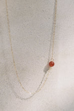 Load image into Gallery viewer, 14k Gold Chain with Carnelian Bead
