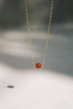 Load image into Gallery viewer, 14k Gold Chain with Carnelian Bead
