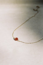Load image into Gallery viewer, 14k Gold Chain with Carnelian Bead
