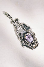 Load image into Gallery viewer, Molten Brutalist and Amethyst Pendant
