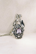 Load image into Gallery viewer, Molten Brutalist and Amethyst Pendant
