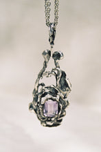 Load image into Gallery viewer, Molten Brutalist and Amethyst Pendant
