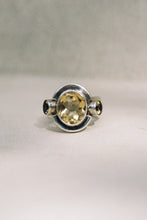 Load image into Gallery viewer, Three Stone Bezel-Set Citrine Ring
