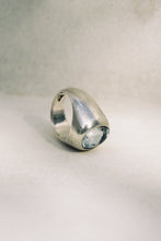 Load image into Gallery viewer, Aquamarine Heavy Carved Signet Ring

