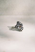 Load image into Gallery viewer, Brutalist Molten Ring with Sapphire and Topaz
