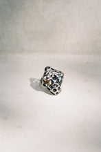 Load image into Gallery viewer, Brutalist Molten Ring with Sapphire and Topaz
