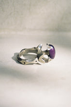 Load image into Gallery viewer, Raised Amethyst Axe Point Ring
