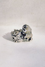 Load image into Gallery viewer, Carved Brutalist Ring with Raw Quartz
