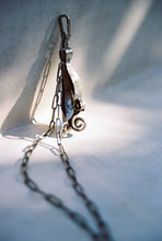 Load image into Gallery viewer, Mid-Century Hand-Forged Twisting Flower Pendant
