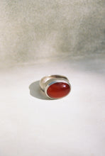 Load image into Gallery viewer, Postmodern Brushed Signet Carnelian Ring
