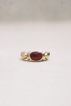 Load image into Gallery viewer, Carved Gold Ring with Carnelian Cabochon

