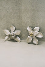 Load image into Gallery viewer, Sterling Silver and 18K Clip-On Flower Earrings
