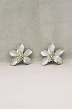 Load image into Gallery viewer, Sterling Silver and 18K Clip-On Flower Earrings
