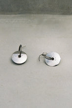 Load image into Gallery viewer, Sterling Silver and Jade Disc Earrings

