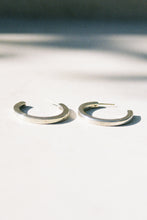 Load image into Gallery viewer, Square Edge Hoops with 14K Gold Posts
