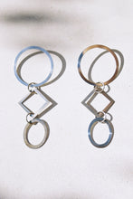 Load image into Gallery viewer, Geometric Artisan Shoulder Duster Earrings
