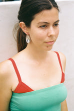 Load image into Gallery viewer, Sterling Silver Oval Earrings with Cowrie Shell
