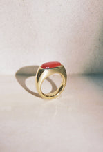 Load image into Gallery viewer, Raised Rhodochrosite Cabochon Ring (OOAK)
