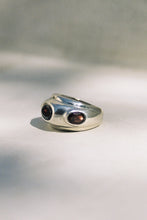 Load image into Gallery viewer, Domed Triple Garnet Ring
