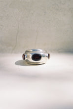 Load image into Gallery viewer, Domed Triple Garnet Ring
