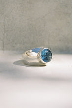 Load image into Gallery viewer, Modernist Raised Topaz Dinner Ring
