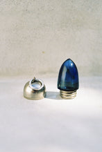 Load image into Gallery viewer, Antique Blue Glass Snuffbox or Perfume Pendant
