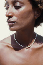 Load image into Gallery viewer, OOAK Vintage Pearl Hook Necklace in Cherry
