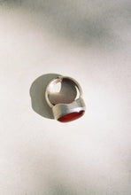 Load image into Gallery viewer, Postmodern Brushed Signet Carnelian Ring
