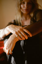 Load image into Gallery viewer, Domed Signet Ring with Tourmaline Cabochon
