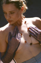 Load image into Gallery viewer, Tumbled Amber and Silver Panel Necklace
