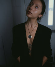 Load image into Gallery viewer, Elsa Peretti Round Pendant on Black Silk Cord
