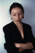 Load image into Gallery viewer, Large Puffy Crescent Hoops
