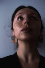 Load image into Gallery viewer, Large Puffy Crescent Hoops
