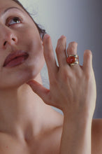 Load image into Gallery viewer, Coral and Married Metals Raised Bezel Ring
