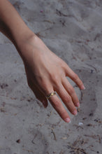 Load image into Gallery viewer, White and Yellow Gold Half Twist Ring
