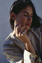 Load image into Gallery viewer, Finnish Artisan Smoky Quartz Navette Ring
