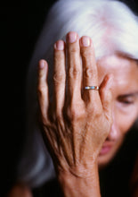 Load image into Gallery viewer, Mid Century Fire Opal and Coral Inlay Ring
