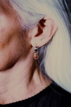 Load image into Gallery viewer, Wide Huggies with Detachable Coral Dangles
