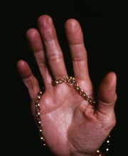 Load image into Gallery viewer, Italian Gold Ridged Link Rolo Chain
