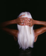 Load image into Gallery viewer, Italian Gold Ridged Link Rolo Chain
