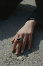 Load image into Gallery viewer, Tall Raised Bloodstone Signet Ring

