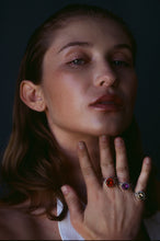 Load image into Gallery viewer, Three Gem Bezel Ring Stacking Set
