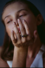 Load image into Gallery viewer, Kinetic Three Stone Ring with Married Metals

