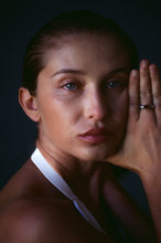 Load image into Gallery viewer, Garnet Marquise Bezel Ring with Married Metals
