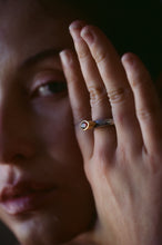 Load image into Gallery viewer, Garnet Marquise Bezel Ring with Married Metals
