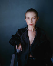 Load image into Gallery viewer, Elongated Curb Chain Necklace with Modernist Toggle
