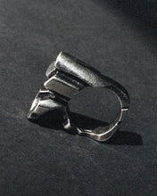 Load image into Gallery viewer, Danish Brutalist Rocky Flat Top Ring
